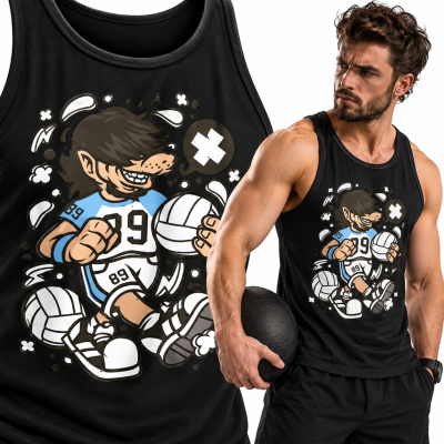 TANK TOP ANIMOWANY WOLF VOLLEY BALL PLAYER
